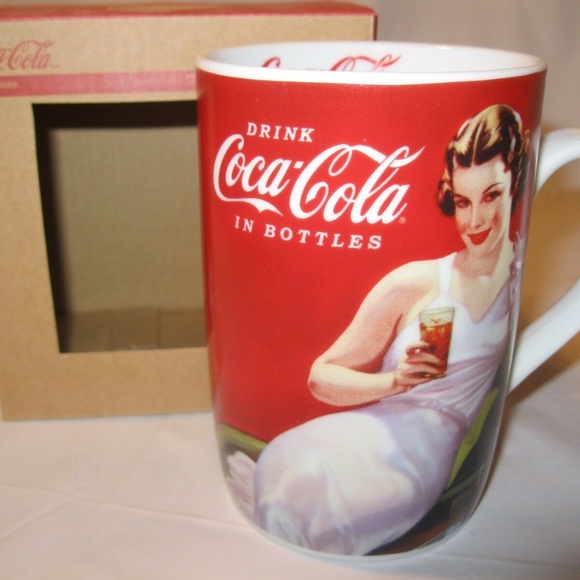 Coca Cola Coffee Mug Evening Gown Coke Girl NIB - Picture 2 of 4